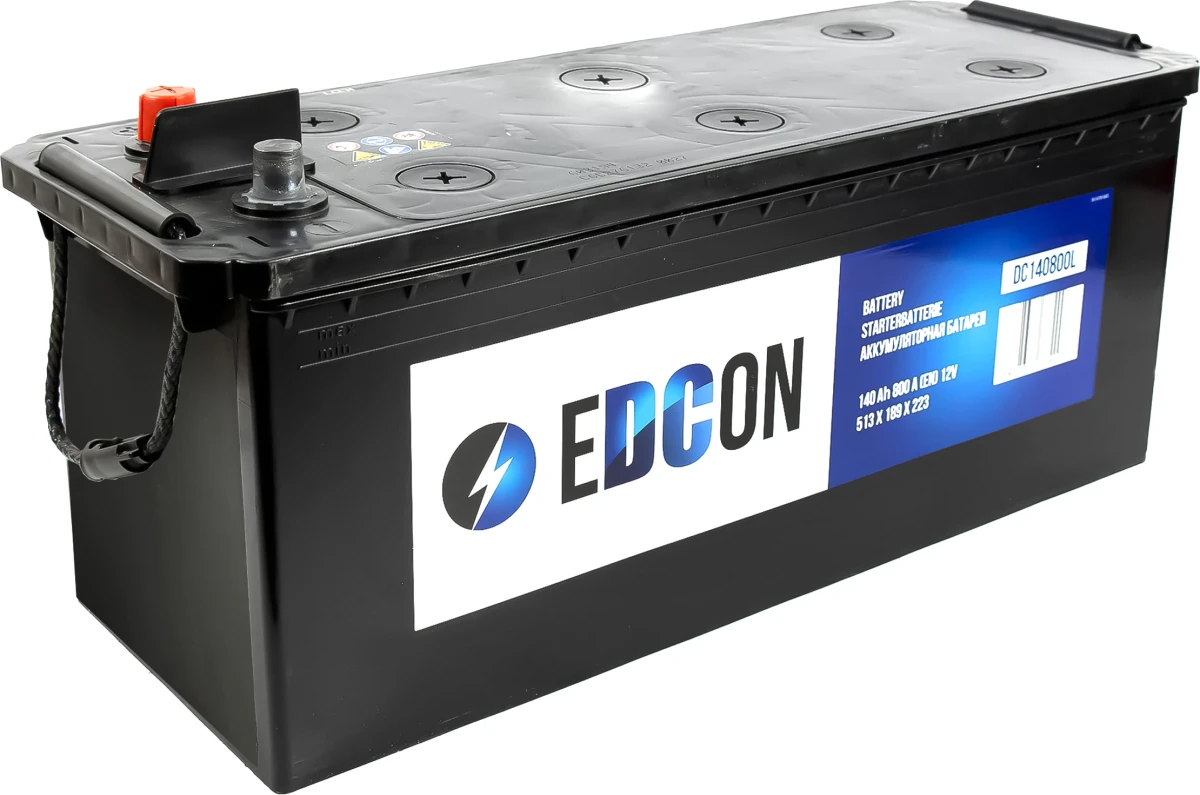 Аккумулятор 140 ач 800 а 513x189x223 мм 3 (+-) боковая обратная EDCON DC140800L