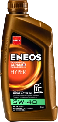 Изображение Масло моторное ENEOS 5W-40 1л 5W40 PREMIUM HYPER 1L Масло моторное ENEOS 5W-40 1л 5W40 PREMIUM HYPER 1L