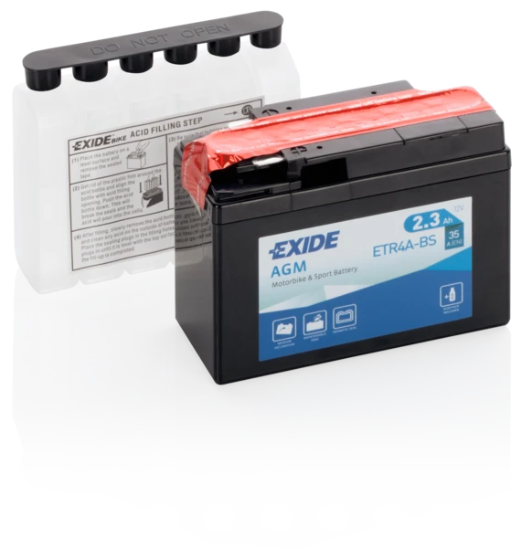 Изображение Стартерная аккумуляторная батарея EXIDE ETR4A-BS Стартерная аккумуляторная батарея EXIDE ETR4A-BS