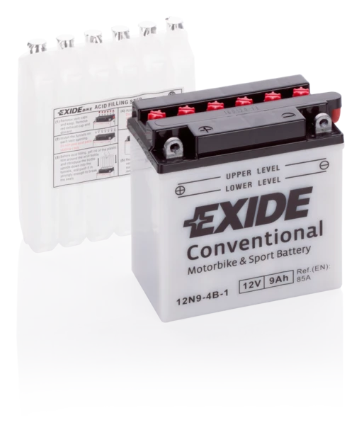 Изображение Стартерная аккумуляторная батарея EXIDE 12N9-4B-1 Стартерная аккумуляторная батарея EXIDE 12N9-4B-1