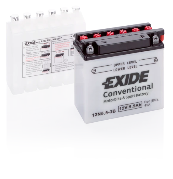 Изображение Стартерная аккумуляторная батарея EXIDE 12N5,5-3B Стартерная аккумуляторная батарея EXIDE 12N5,5-3B