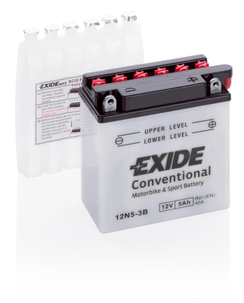 Изображение Стартерная аккумуляторная батарея EXIDE 12N5-3B Стартерная аккумуляторная батарея EXIDE 12N5-3B