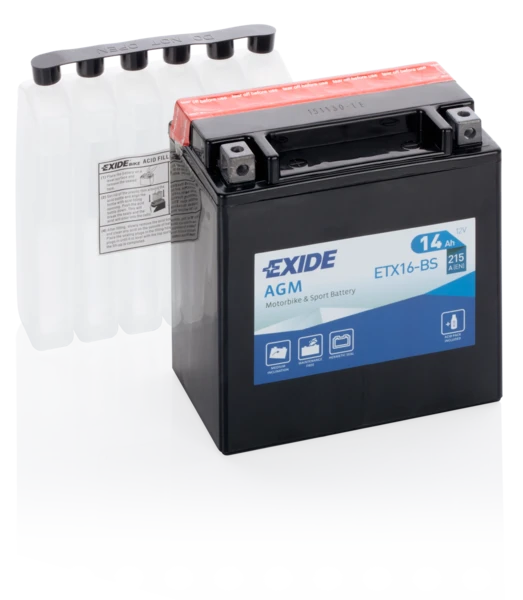 Изображение Стартерная аккумуляторная батарея EXIDE ETX16-BS Стартерная аккумуляторная батарея EXIDE ETX16-BS