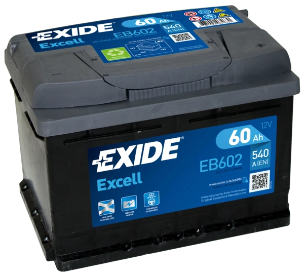 Стартерная аккумуляторная батарея EXIDE EB602