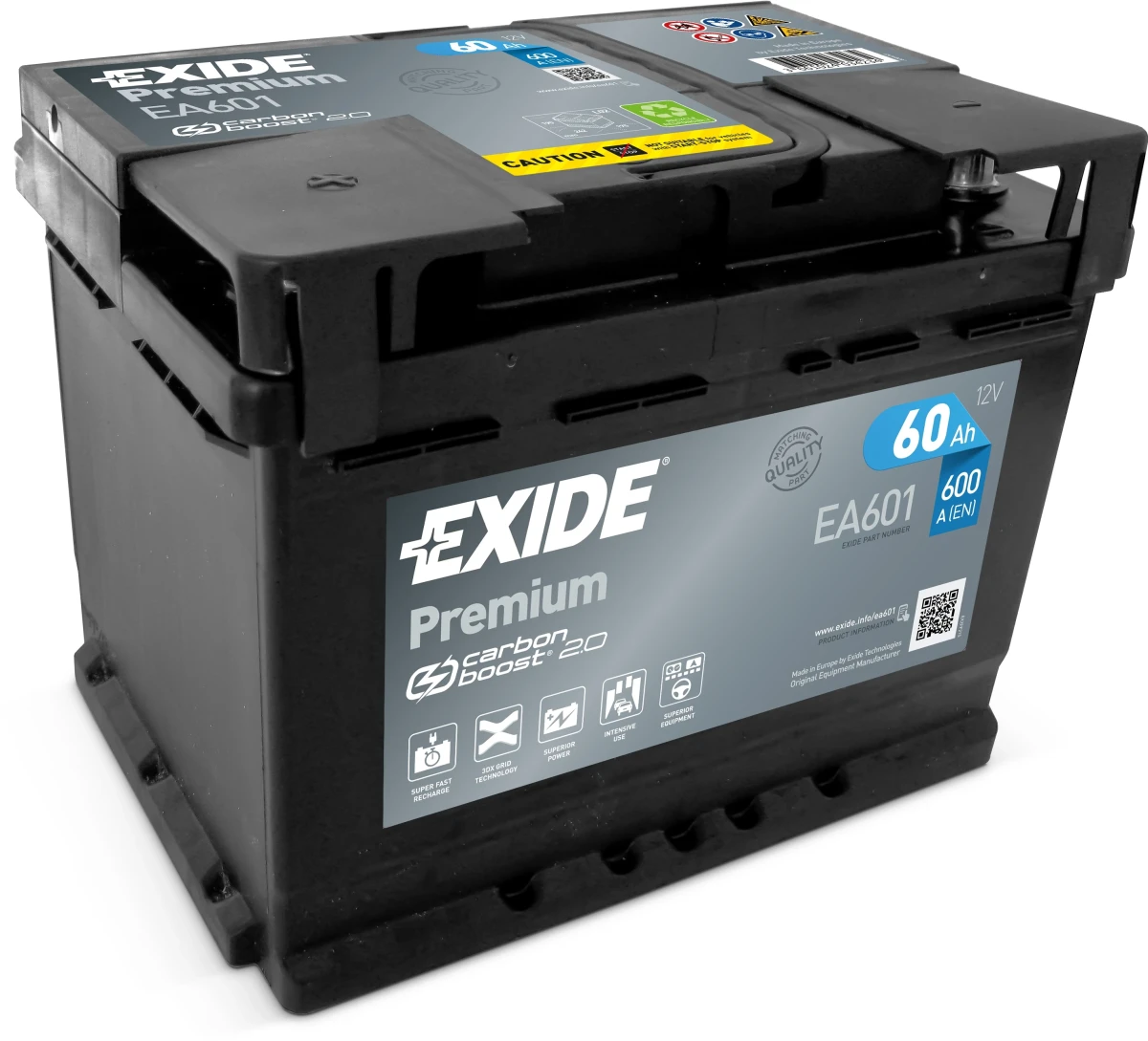 Стартерная аккумуляторная батарея EXIDE EA601