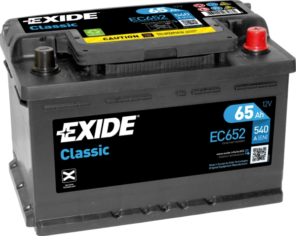 Изображение Стартерная аккумуляторная батарея EXIDE EC652 Стартерная аккумуляторная батарея EXIDE EC652