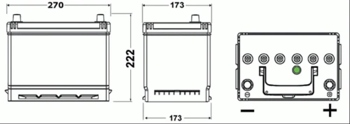 Изображение Стартерная аккумуляторная батарея EXIDE EB704 Стартерная аккумуляторная батарея EXIDE EB704