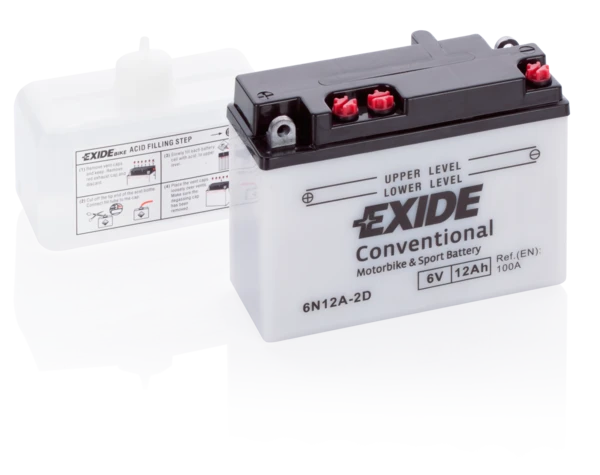 Изображение Стартерная аккумуляторная батарея EXIDE 6N12A-2D Стартерная аккумуляторная батарея EXIDE 6N12A-2D