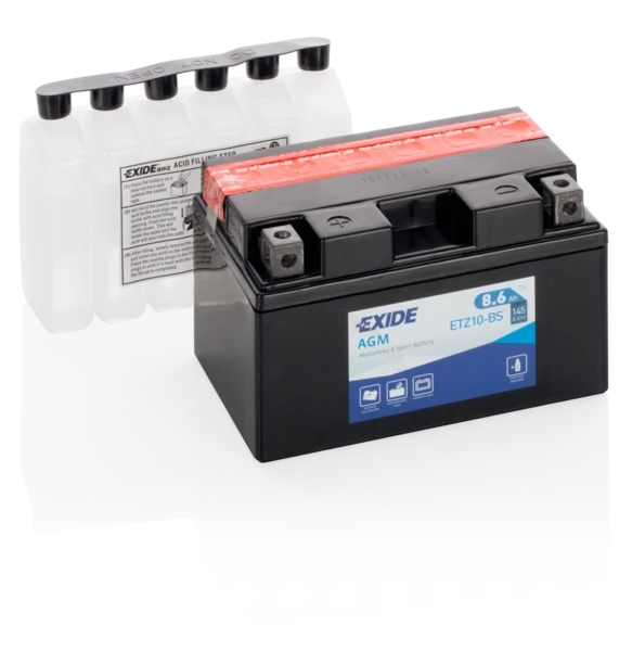 Изображение Стартерная аккумуляторная батарея EXIDE ETZ10-BS Стартерная аккумуляторная батарея EXIDE ETZ10-BS