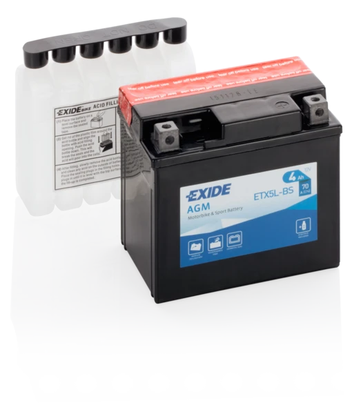 Изображение Стартерная аккумуляторная батарея EXIDE ETX5L-BS Стартерная аккумуляторная батарея EXIDE ETX5L-BS