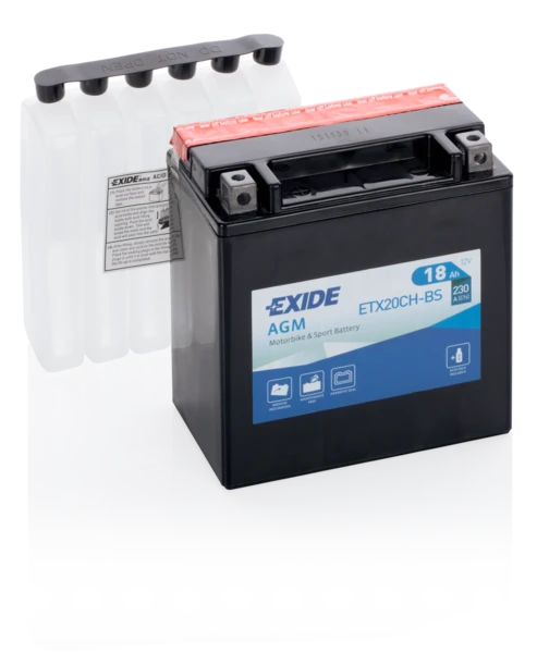 Изображение Стартерная аккумуляторная батарея EXIDE ETX20CH-BS Стартерная аккумуляторная батарея EXIDE ETX20CH-BS