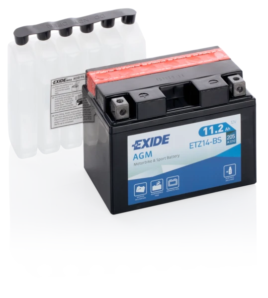 Изображение Стартерная аккумуляторная батарея EXIDE ETZ14-BS Стартерная аккумуляторная батарея EXIDE ETZ14-BS