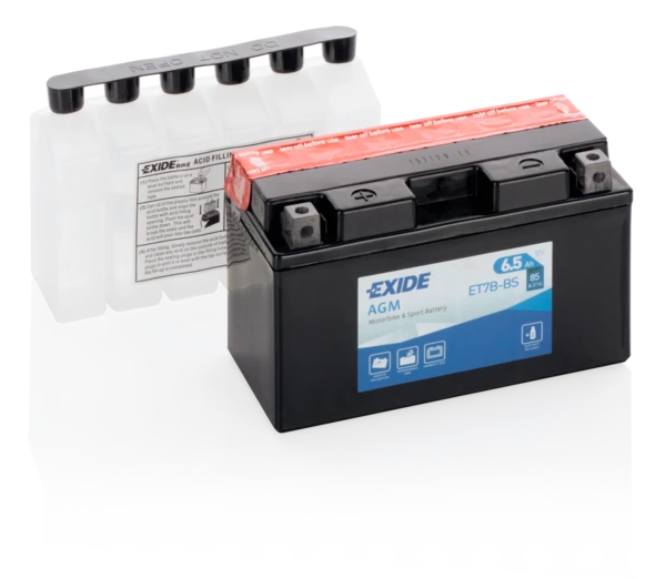 Изображение Стартерная аккумуляторная батарея EXIDE ET7B-BS Стартерная аккумуляторная батарея EXIDE ET7B-BS