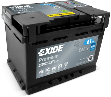 Изображение Стартерная аккумуляторная батарея EXIDE EA612 Стартерная аккумуляторная батарея EXIDE EA612