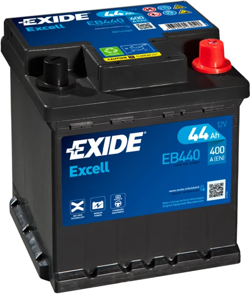 Изображение Стартерная аккумуляторная батарея EXIDE EB440 Стартерная аккумуляторная батарея EXIDE EB440