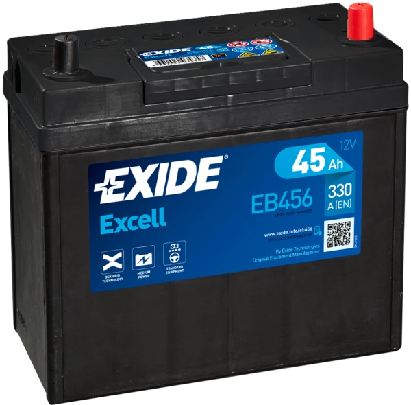 Изображение Стартерная аккумуляторная батарея EXIDE EB456 Стартерная аккумуляторная батарея EXIDE EB456