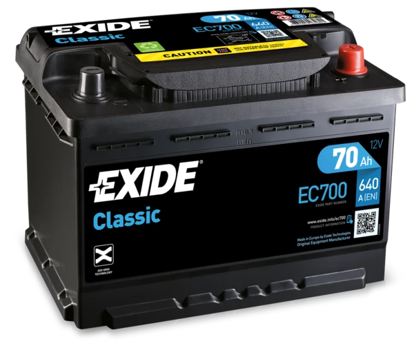 Изображение Стартерная аккумуляторная батарея EXIDE EC700 Стартерная аккумуляторная батарея EXIDE EC700
