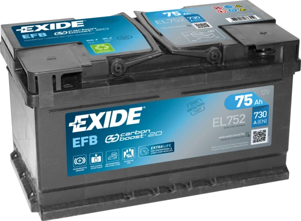 Стартерная аккумуляторная батарея EXIDE EL752