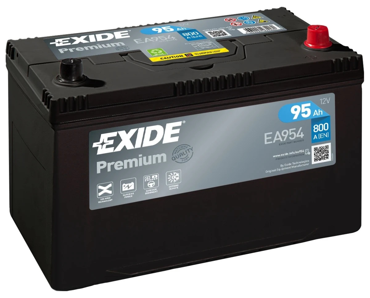 Изображение Стартерная аккумуляторная батарея EXIDE EA954 Стартерная аккумуляторная батарея EXIDE EA954