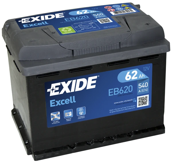 Изображение Стартерная аккумуляторная батарея EXIDE EB620 Стартерная аккумуляторная батарея EXIDE EB620