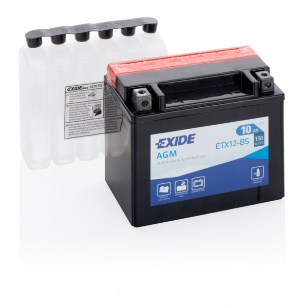 Изображение Стартерная аккумуляторная батарея EXIDE ETX12-BS Стартерная аккумуляторная батарея EXIDE ETX12-BS