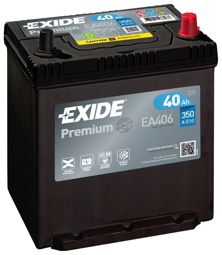 Изображение Стартерная аккумуляторная батарея EXIDE EA406 Стартерная аккумуляторная батарея EXIDE EA406