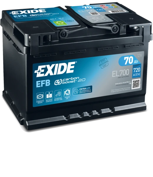 Изображение Стартерная аккумуляторная батарея EXIDE EL700 Стартерная аккумуляторная батарея EXIDE EL700