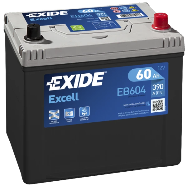 Изображение Стартерная аккумуляторная батарея EXIDE EB604 Стартерная аккумуляторная батарея EXIDE EB604