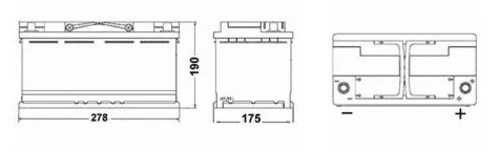 Изображение Стартерная аккумуляторная батарея EXIDE EK700 Стартерная аккумуляторная батарея EXIDE EK700