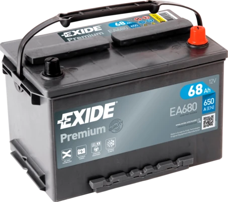 Изображение Стартерная аккумуляторная батарея EXIDE EA680 Стартерная аккумуляторная батарея EXIDE EA680