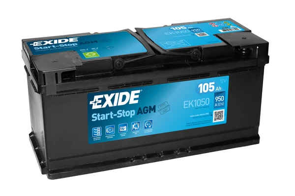 Изображение Стартерная аккумуляторная батарея EXIDE EK1050 Стартерная аккумуляторная батарея EXIDE EK1050