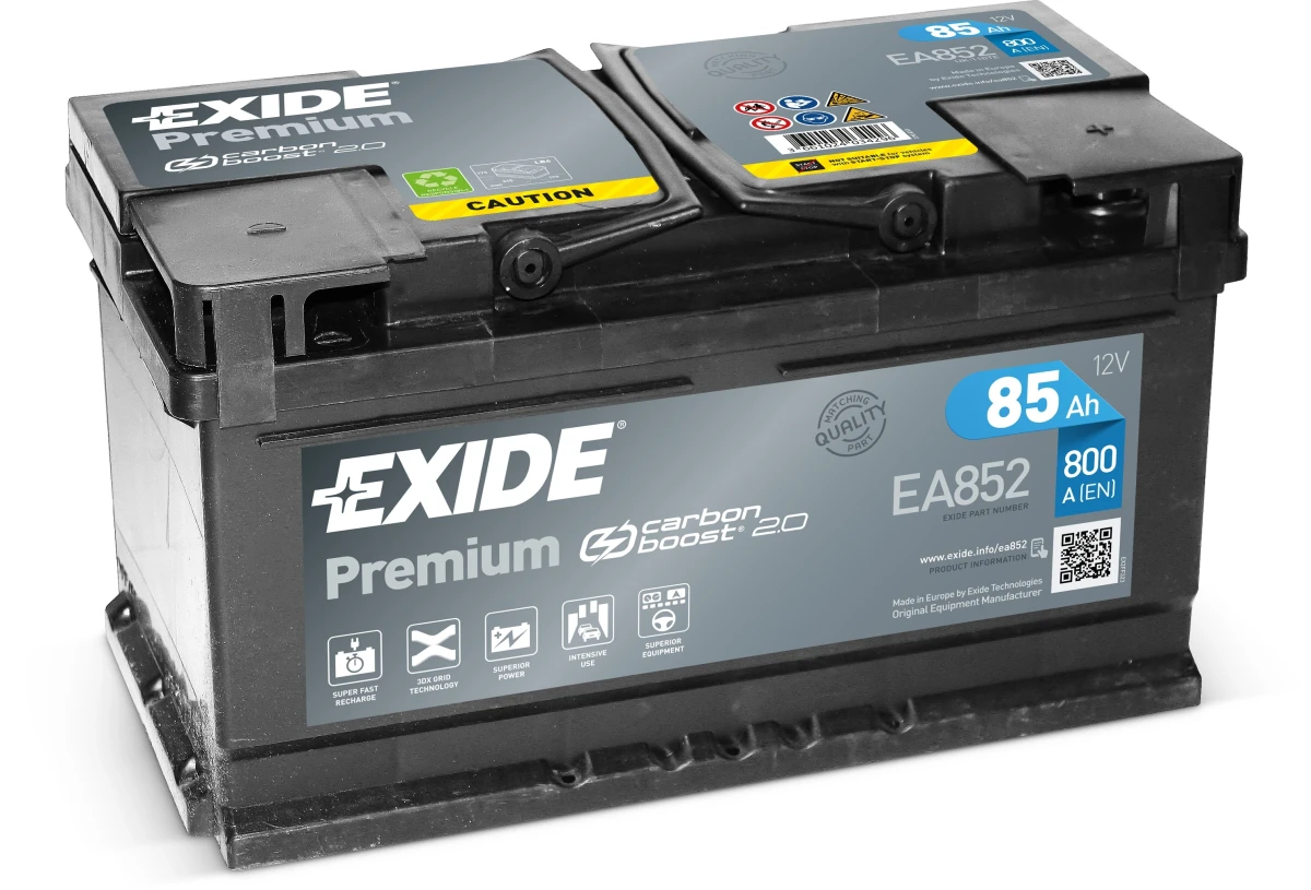 Изображение Стартерная аккумуляторная батарея EXIDE EA852 Стартерная аккумуляторная батарея EXIDE EA852