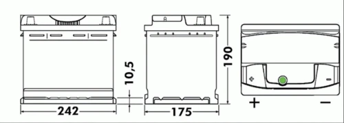 Стартерная аккумуляторная батарея EXIDE EA641