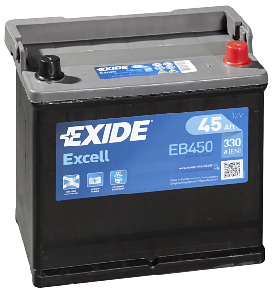 Изображение Стартерная аккумуляторная батарея EXIDE EB450 Стартерная аккумуляторная батарея EXIDE EB450
