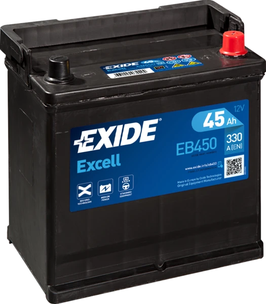 Изображение Стартерная аккумуляторная батарея EXIDE EB450 Стартерная аккумуляторная батарея EXIDE EB450