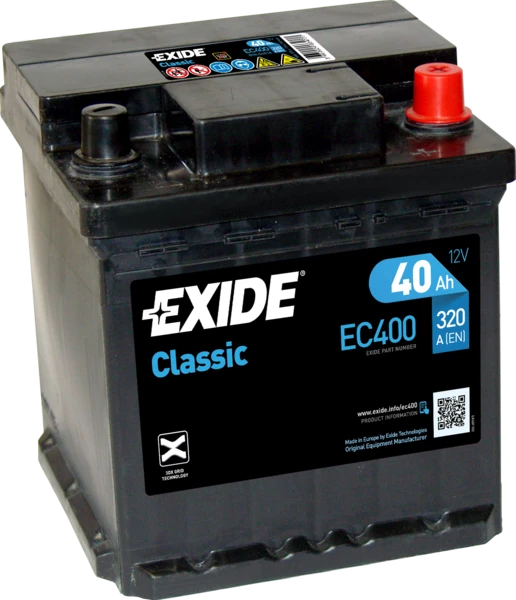 Стартерная аккумуляторная батарея EXIDE EC400