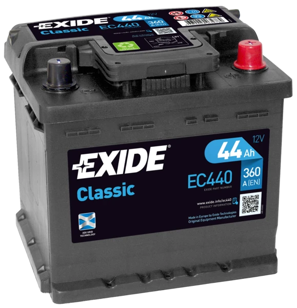 Изображение Стартерная аккумуляторная батарея EXIDE EC440 Стартерная аккумуляторная батарея EXIDE EC440