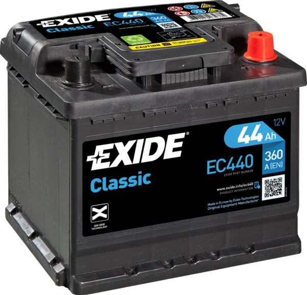 Изображение Стартерная аккумуляторная батарея EXIDE EC440 Стартерная аккумуляторная батарея EXIDE EC440