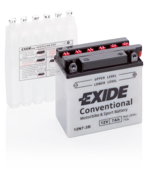 Изображение Стартерная аккумуляторная батарея EXIDE 12N7-3B Стартерная аккумуляторная батарея EXIDE 12N7-3B