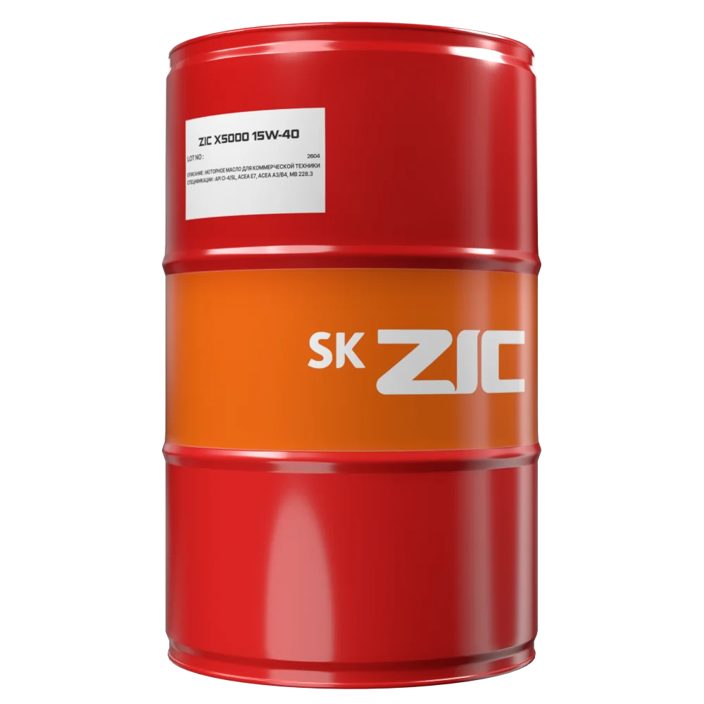Изображение Масло моторное ZIC X5000 15W-40 200л 202604 Масло моторное ZIC X5000 15W-40 200л 202604