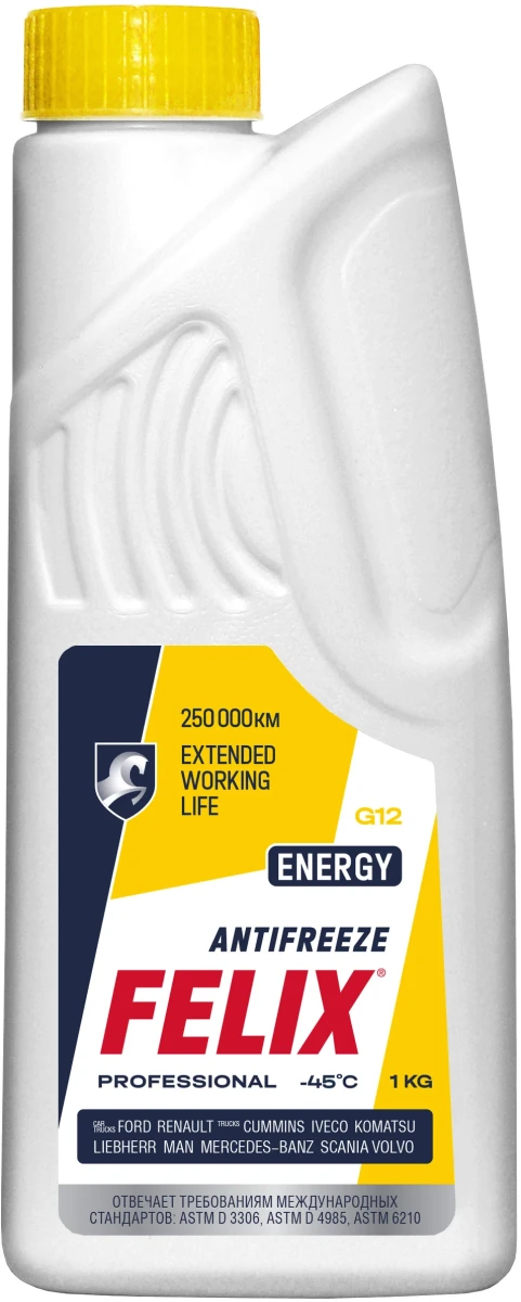 Антифриз G12 желтый Energy 1 кг FELIX 430206026