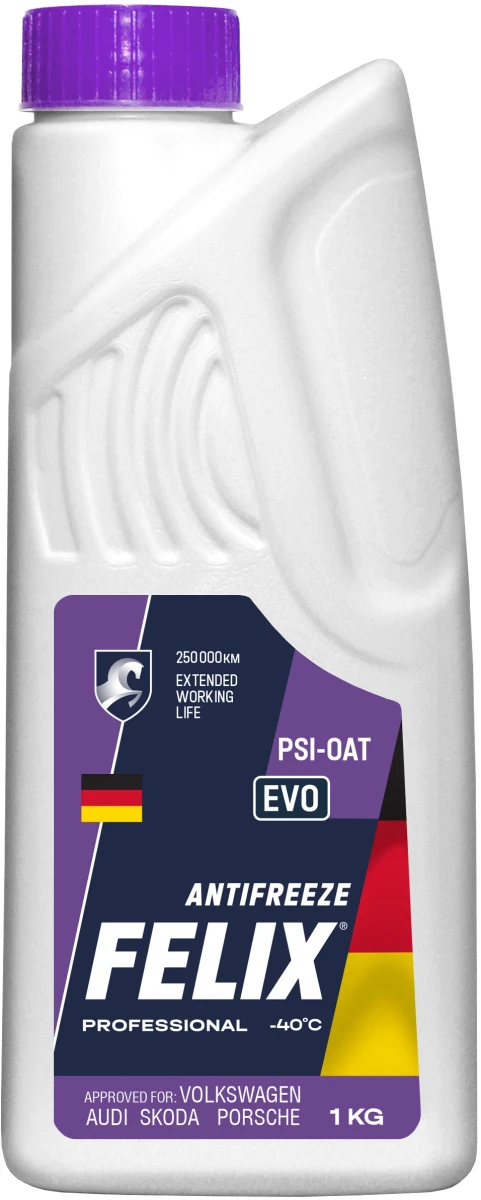 Изображение (14476) АНТИФРИЗ ФИОЛЕТОВЫЙ 1kg (870 мл) (ГОТОВЫЙ) FELIX EVO / до -40°С psi-OAT ASTM D 3306 FELIX 430206334 (14476) АНТИФРИЗ ФИОЛЕТОВЫЙ 1kg (870 мл) (ГОТОВЫЙ) FELIX EVO / до -40°С psi-OAT ASTM D 3306 FELIX 430206334