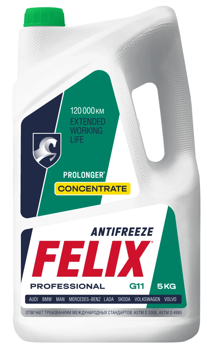 Изображение Антифриз G11 зеленый Prolonger 5 кг FELIX 430206038 Антифриз G11 зеленый Prolonger 5 кг FELIX 430206038