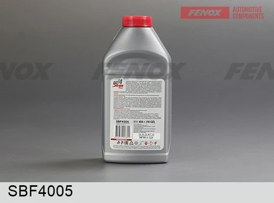 Изображение Жидкость тормозная FENOX DOT 4 0.5л sbf4005 Жидкость тормозная FENOX DOT 4 0.5л sbf4005