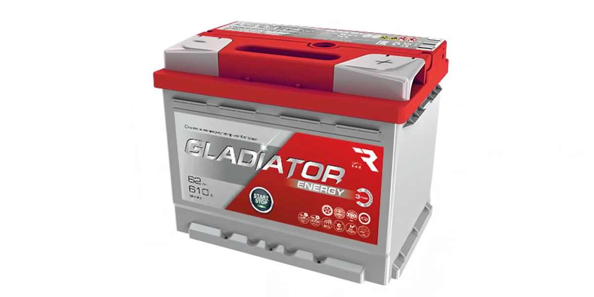 Изображение Аккумулятор 62 ач 610 а GLADIATOR GEN6200 Аккумулятор 62 ач 610 а GLADIATOR GEN6200