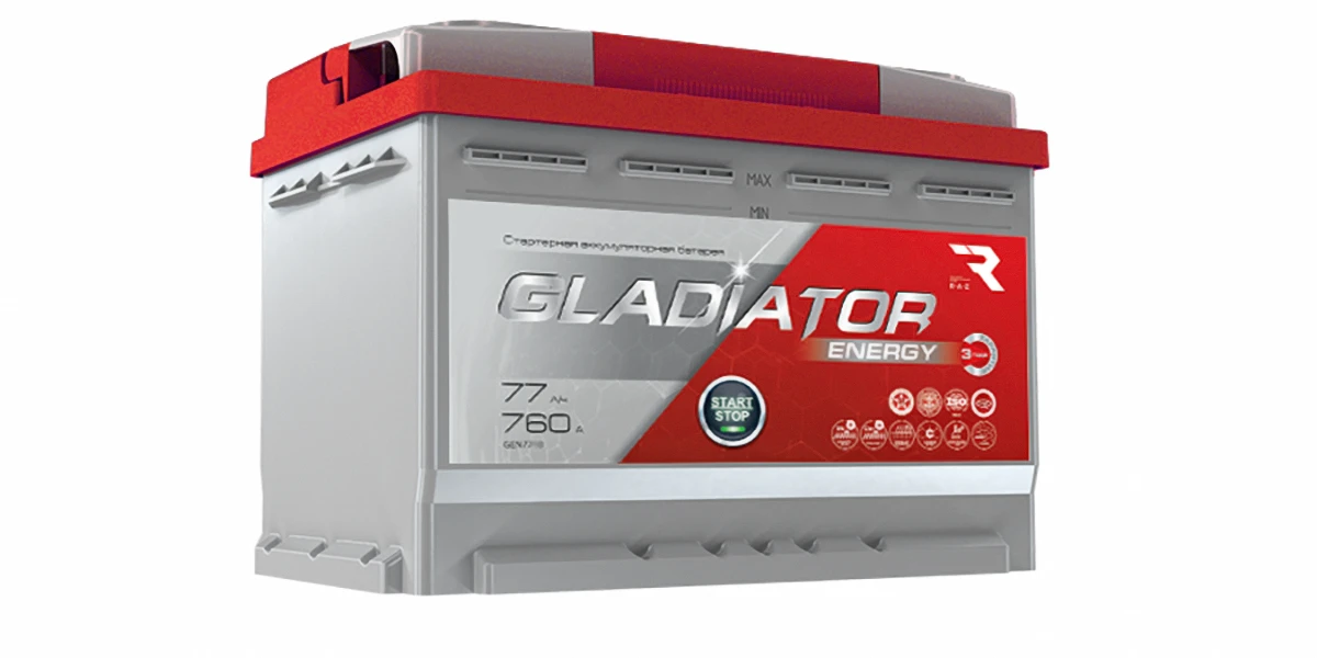 Аккумулятор 77 ач 760 а GLADIATOR GEN7710