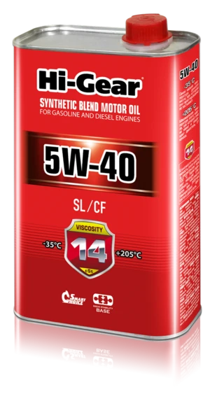Изображение Масло моторное HI-GEAR 5W-40 1л HG1140 Масло моторное HI-GEAR 5W-40 1л HG1140
