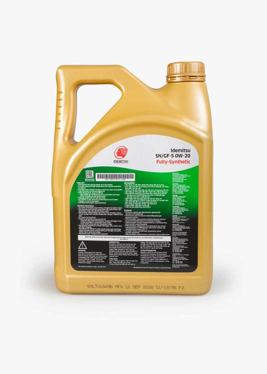 Изображение Масло моторное IDEMITSU 0W-20 4л 30021328-746 Масло моторное IDEMITSU 0W-20 4л 30021328-746