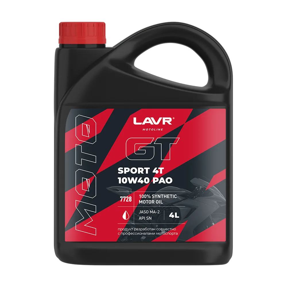 Масло моторное LAVR GT SPORT 4T 10W-40 4л LN7728