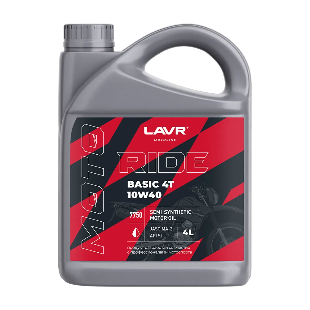 Масло моторное LAVR RIDE BASIC 4T 10W-40 4л LN7750